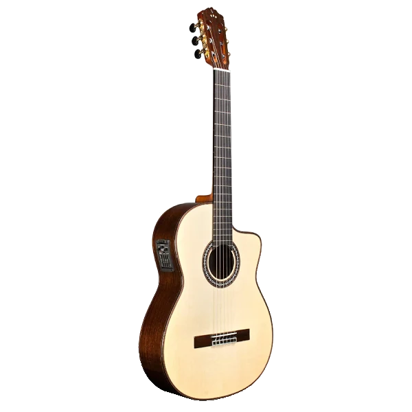Cordoba GK Pro Negra Cutaway Flamenco Acoustic-Electric Nylon String Guitar, Luthier Series 