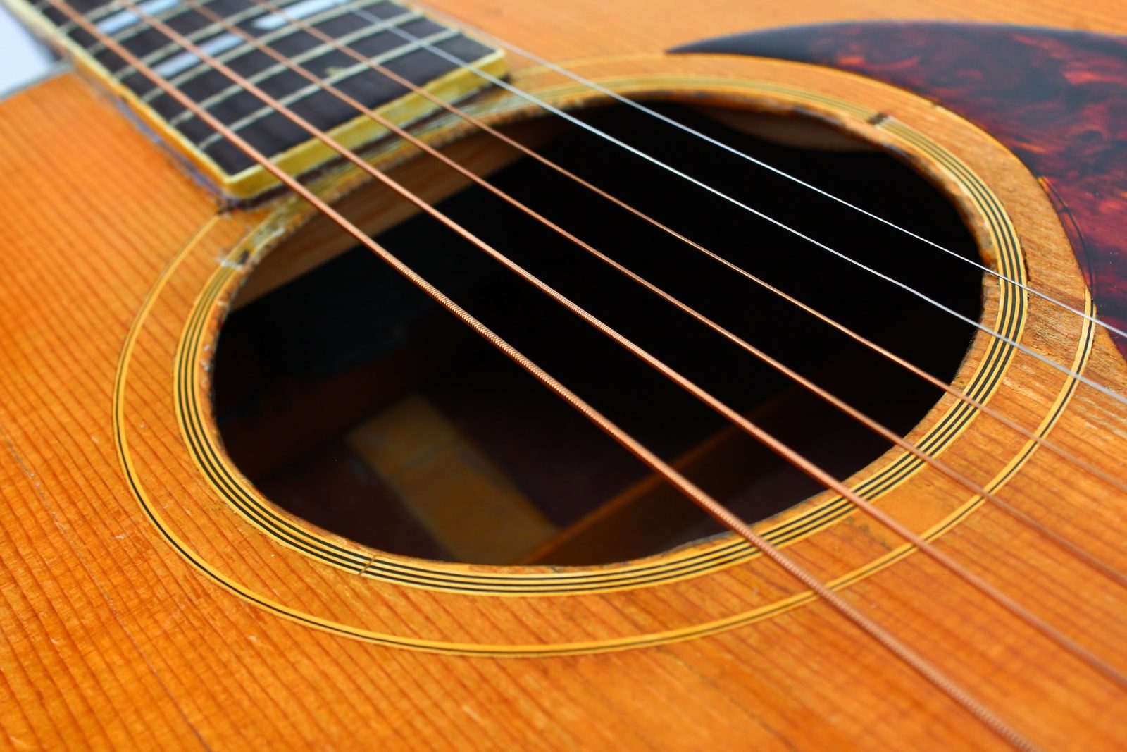 steel string acoustic guitar example close up