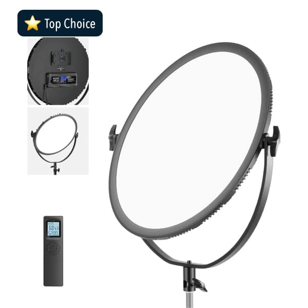 Neewer LED Bi-Color Studio “Flapjack” Light (18” 70W Dimmable) Key Light